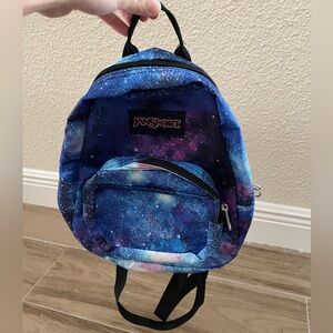 JanSport Vintage Y2K Like New Mini Galaxy Space Print Backpack School Book Bag